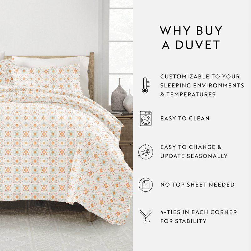 Aztec Dreams Full/Queen Duvet Cover Set with Shams