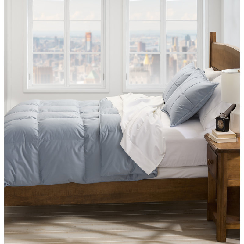 Cuddledown Chroma Down Alternative Comforter, Queen Comforter, Steel Blue, Winter
