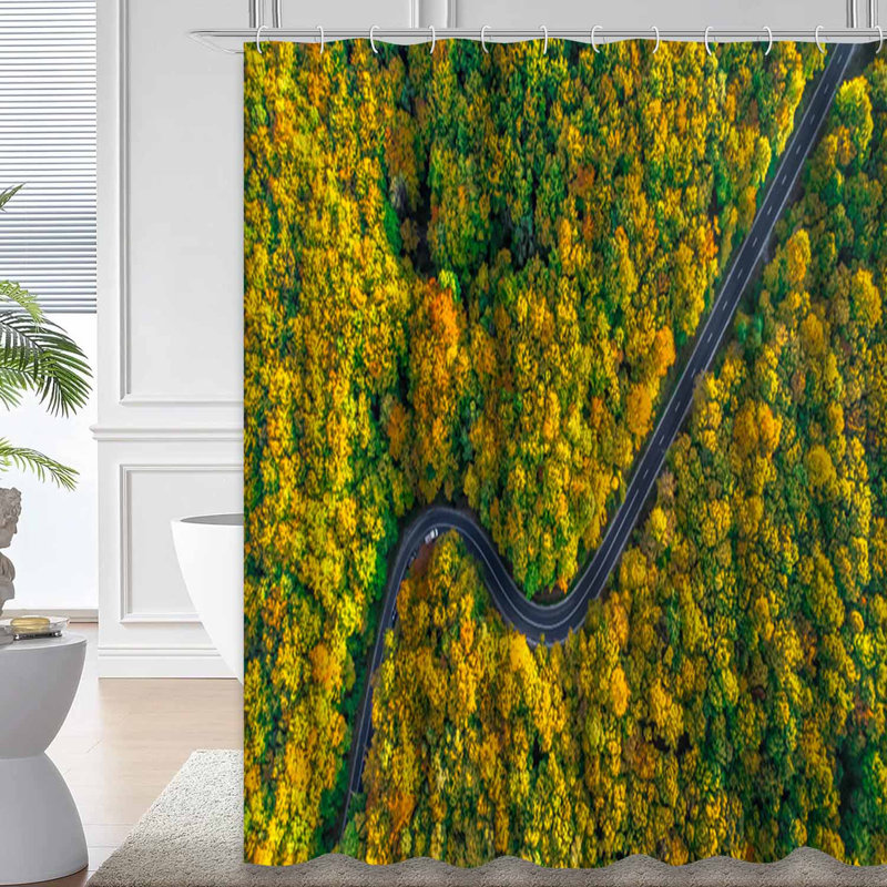 Rideau de douche Road Road Winding Way, L 72 po x l 78 po