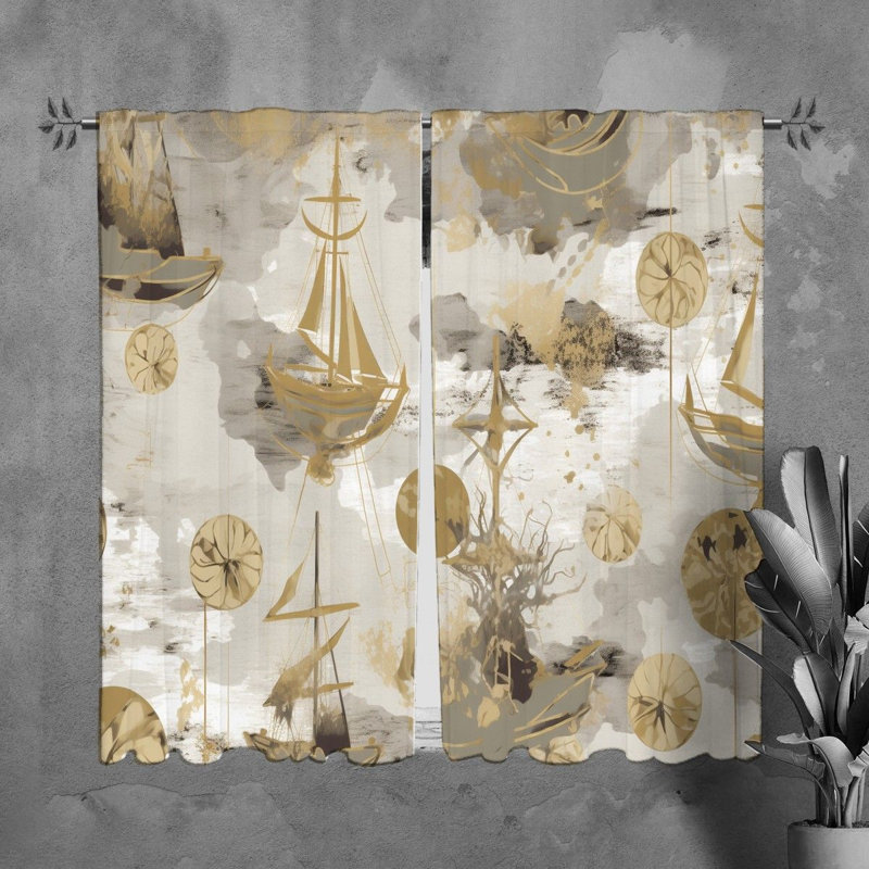 Paire de rideaux obscurcissant en polyester Ryota, L 40 po x H 61 po