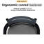 Fauteuil à bascule pivotant extérieur Ember Black (lot de 2). Structure légère en aluminium, dossier ergonomique, coussins en tissu.