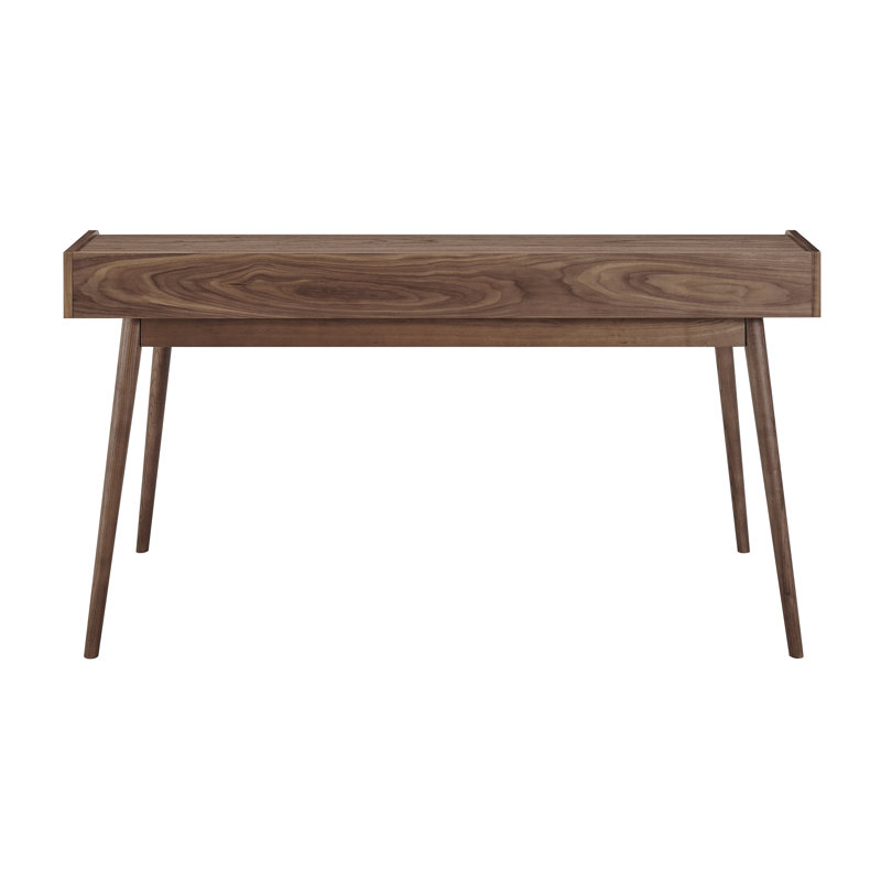 Bureau Luxembourg à piètement en bois massif, H 35 po x l 60 po x P 30 po, Noyer