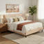 Lit pour chambre très grand chameau, tissu doux pour la peau, ajustement du corps confortable, structure en bois massif, lit d'apparence d'aspect doux avec revêtement doux, trois supports de dossier rembourrés, base stable et bords-1261928821-1261928811