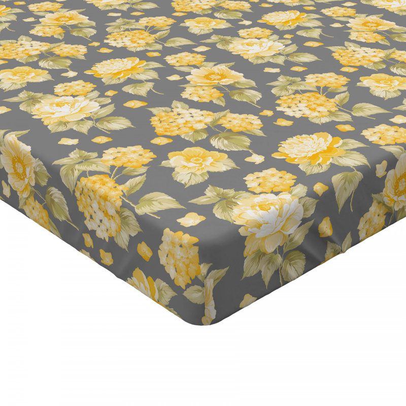 Drap-housse floral/floral, Drap-housse simple TG