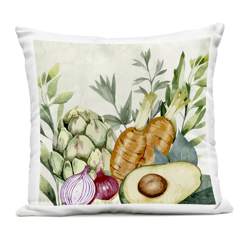 Coussin d'extérieur imprimé Organic Harvest par Kim Allen