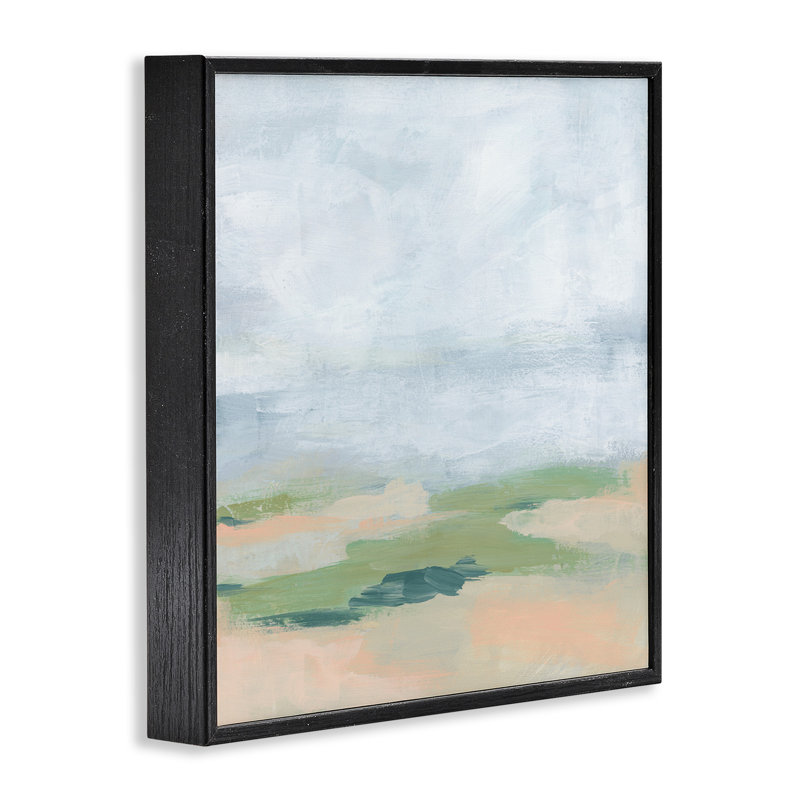 Paysage abstrait, art de la giclée encadrée par June Erica Vess, H 12 po x l 12 po x P 1,5 po, Giclée encadrée noir minuit