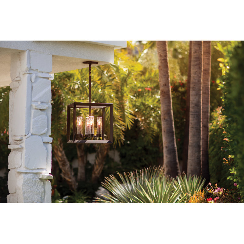 Rhodes Warm bronze 4 -Bulb 28.3" H Outdoor Hanging Lantern