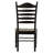 Classic Black 42" Dining Chair with Curved Ladder Back Support-9230731