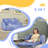 2 in 1 Kids Sofa Chair, Toddler Couch with Glow in The Dark Cosmic Patten