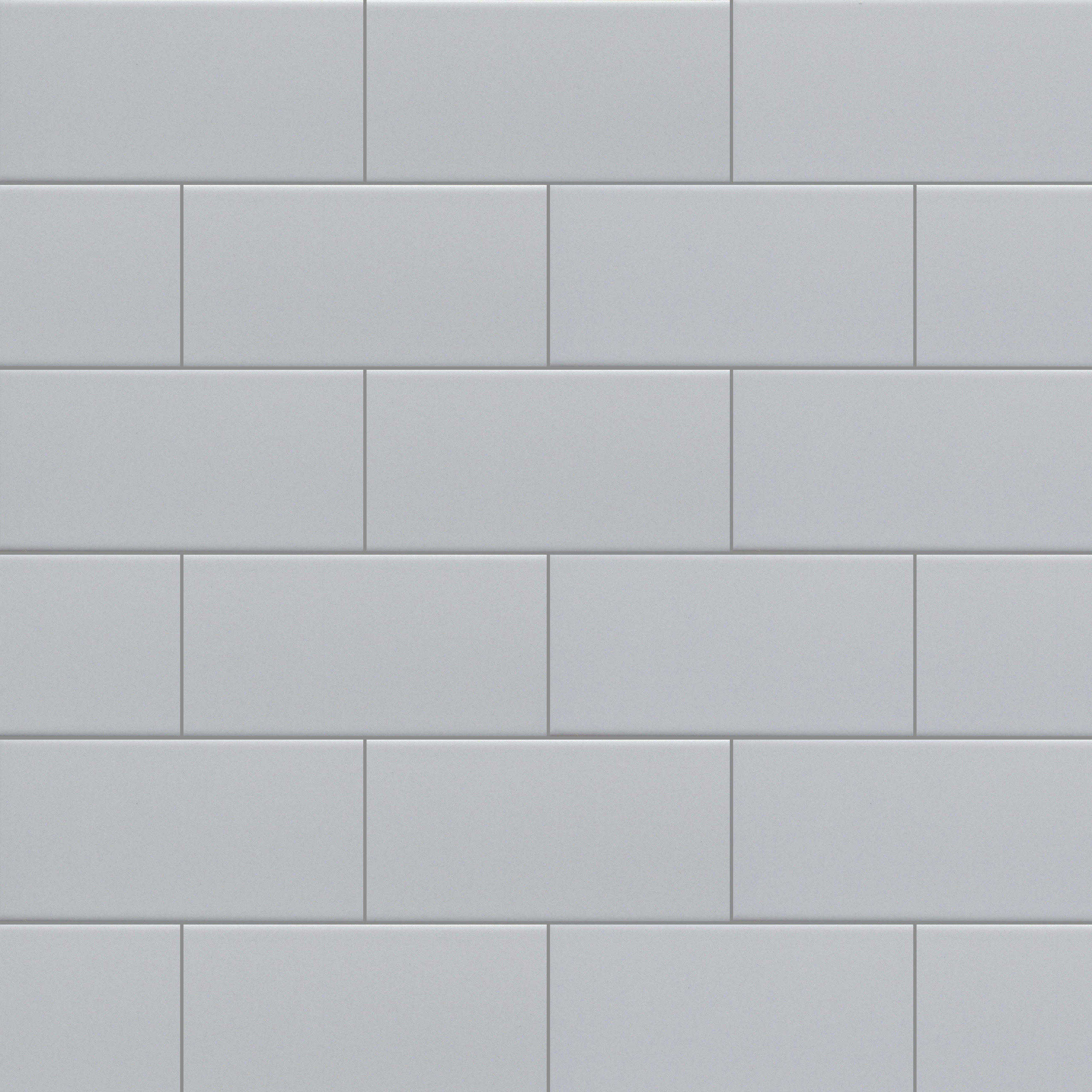 Condition photo showing New/Like New for (55 sq ft.) emser tile catch gray glossy sbn 3” x 6” (bid is per sq. ft., lot is for 55 sq ft total. msrp $2.99 per sq ft.)