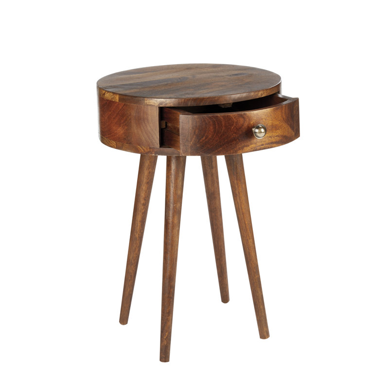 Binns Solid Wood End Table, Brown