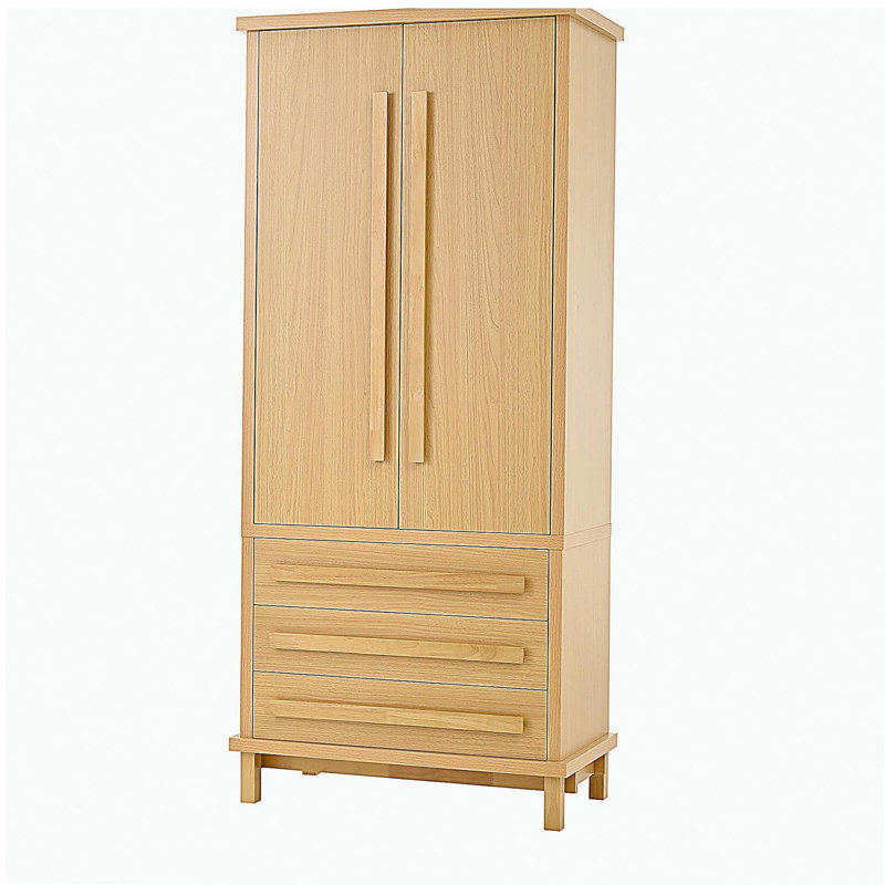 70" Kitchen Pantry Cabinet with 2 Cabinet Shelves,Luxurious Wooden Cupboard with 6 Door Shelves and 3 Drawers for Kitchen, Dining Room,Natural