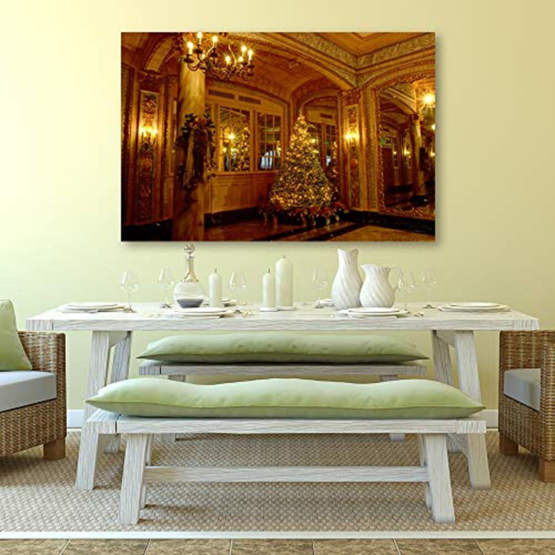 Christmas Holiday Celebration Tree X08 - Photographie sur toile tendue, H 12 po x l 18 po