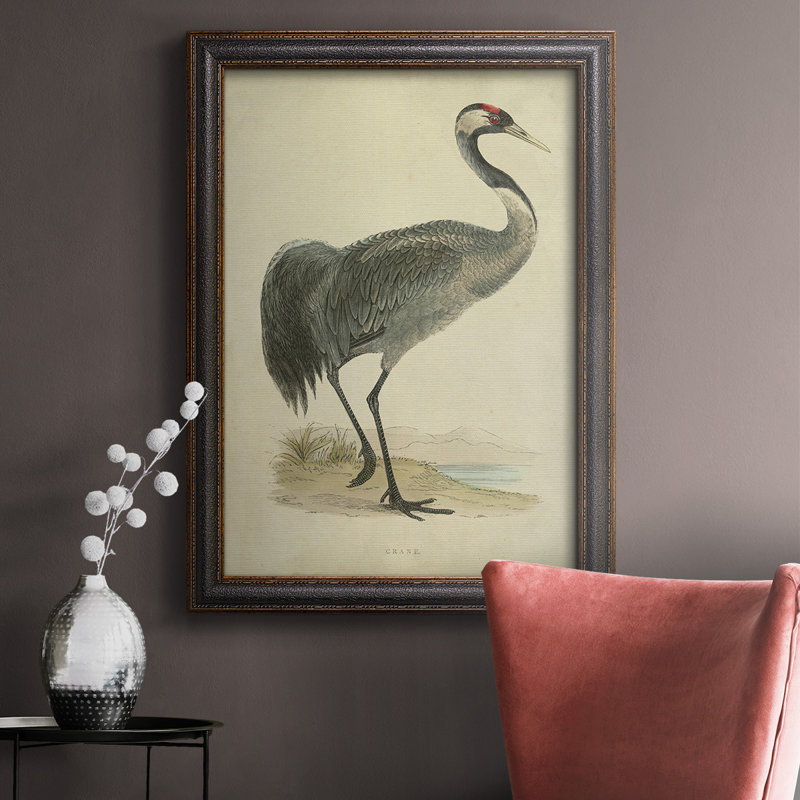 Morris Crane I, toile encadrée de qualité supérieure - prête à être accrochée, H 20 po x l 16 po x P 2,5 po