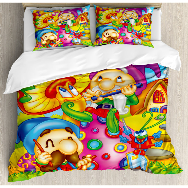 Ensemble de housse pour couette, Grand, Jardin coloré