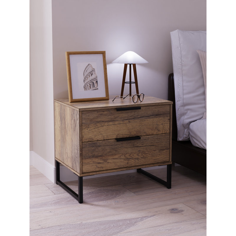 Bisceglia End Table, Brown/Black