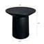 Table d'appoint à piédestal en bois - P 20 x 19 po - Noir