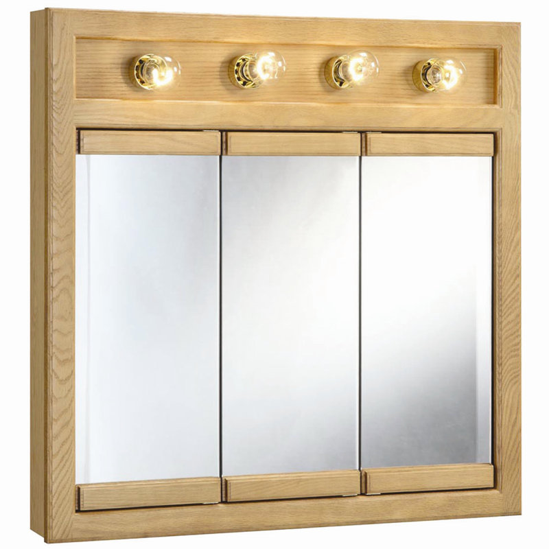 Bathroom Medicine Cabinet, Wall Mounted, Mirror, White, 30" H x 36" W x 5.13" D