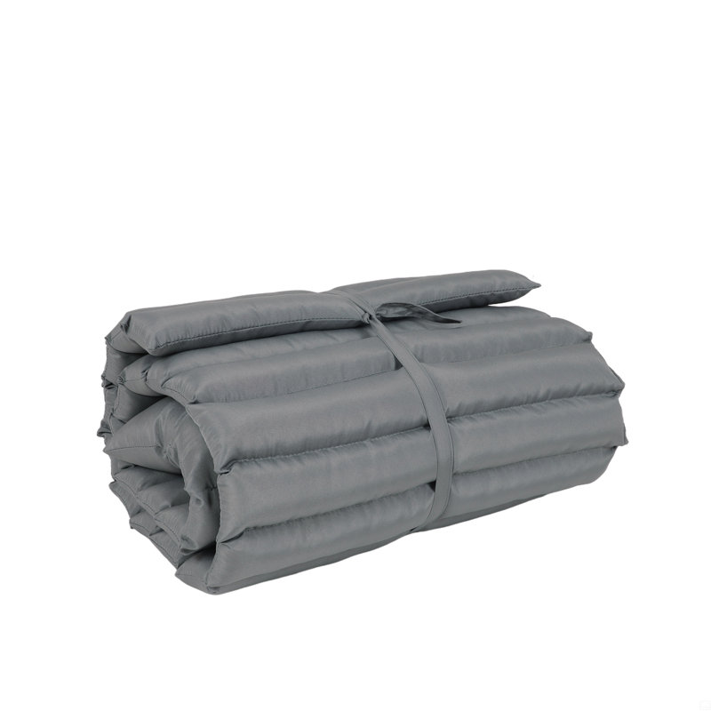 2PCS Set Outdoor Lounge Chair Cushion Replacement Patio Funiture Seat Cushion Chaise Lounge Cushion, Gray