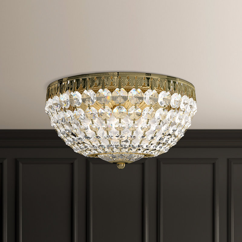 Petit Flush Mount, 6.5" H x 12" W x 12" D, Heirloom Bronze/Clear