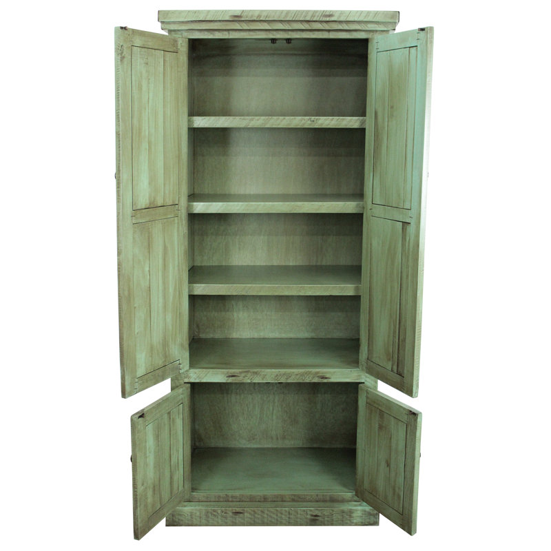 Armoire garde-manger 75 po Zimmerman, Aquamarine rustique