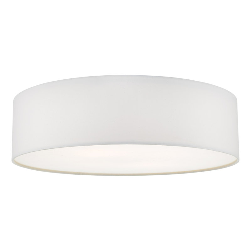 Ansonia Fabric Flush Mount, Ivory