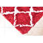 Tapis de poils longs zone rouge marocain treillis fait main Bartee