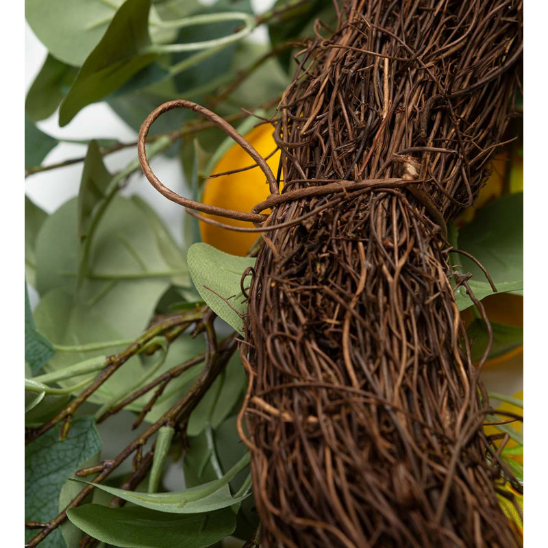 Dried Sunflower Silk 25'' Wreath