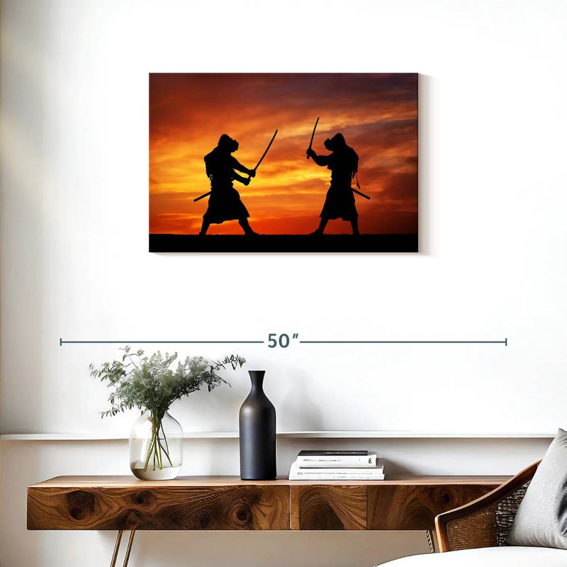 Leisha Samurai Sunset Duel, H 20 po x l 30 po