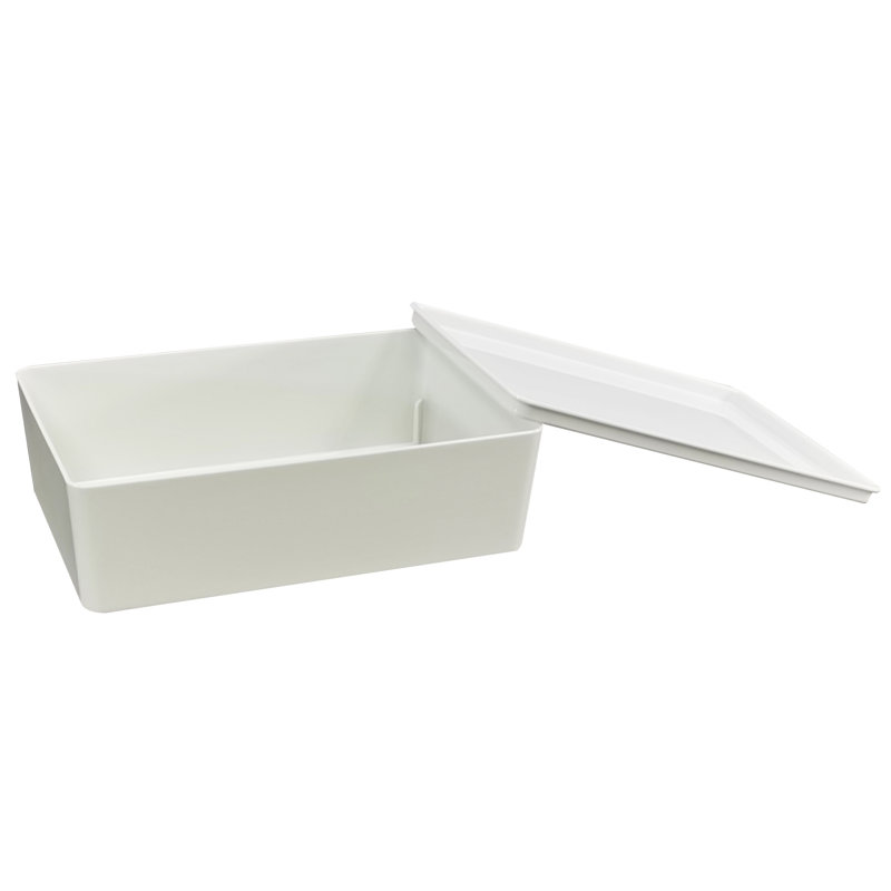 Plastic Storage Bin With Lid Stackable Containers White Small Storage Basket Organizer Bins For Organizing Office, Classroom, Pantry, Shelves, Vitamins, Snack 6E6AE8D4DE0F4912AF33D883CA5D6269