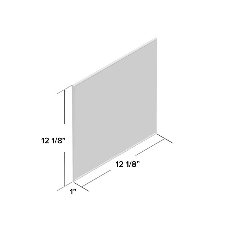 Metal Flat Wall Mirror, 12.1" H x 12.1" W