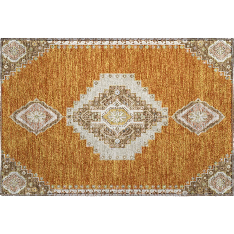 Premium Machine Washable Guada AMF1014 Oriental Rug, Rectangle 1'8" x 2'6"