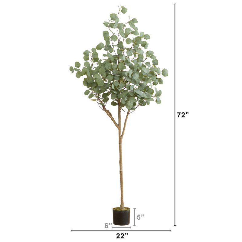 Faux eucalyptus 72 po en pot