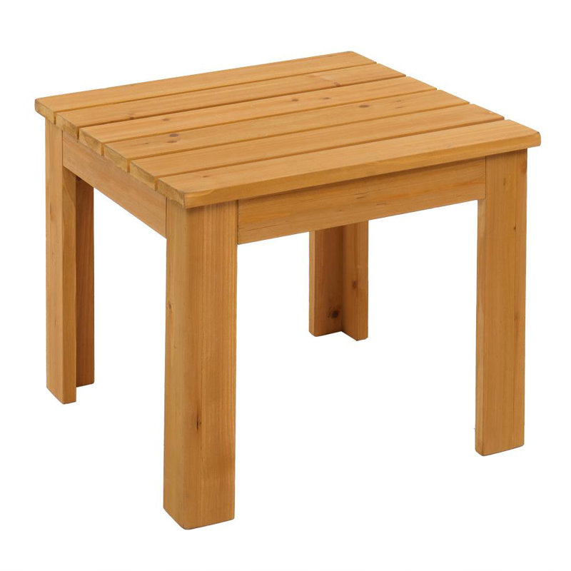Brijette Square Fir Solid Wood Outdoor Side Table , 17.91 " W 17.91 " D
