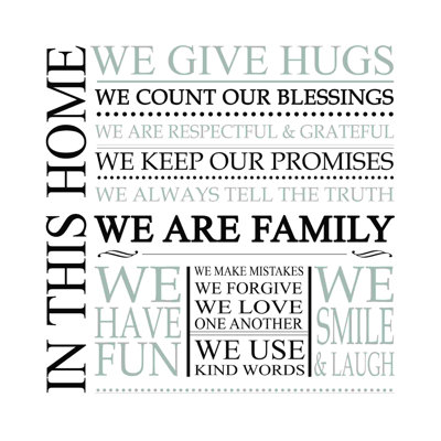 " Family Rules Pillow "