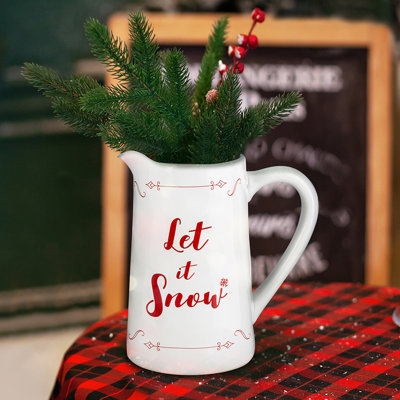 Ceramic Holiday Pitcher
