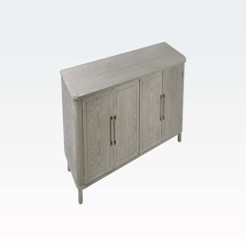 Armoire de rangement à quatre portes avec comptoir courbé
