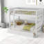 Lit convertible simple au-dessus de lits simples avec tiroirs de rangement, chambre moderne rustique en bois de pin-1887961034