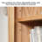 Nordic Solid Wood Red Oak Bookcase With Tempered Glass