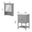  Ensemble de meuble-lavabo simple 24 "avec miroir-1654307825