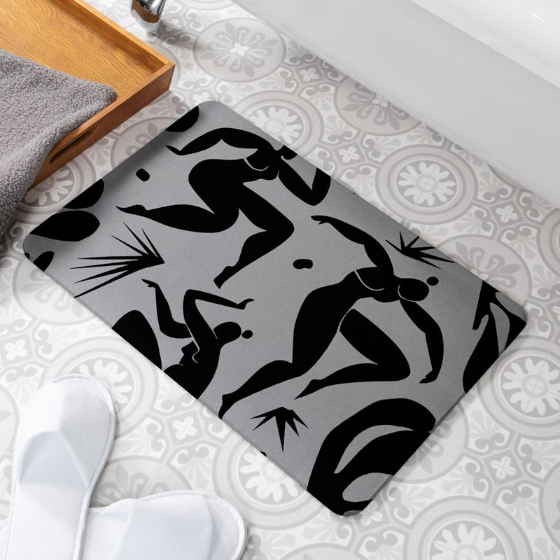 Non-Slip Shower Mat, Grey