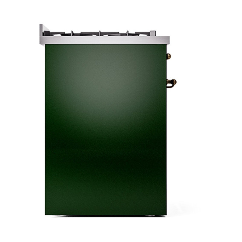 ILVE Nostalgie II Noblesse 30 in Dual Fuel Range, Emerald Green/Bronze, Natural Gas