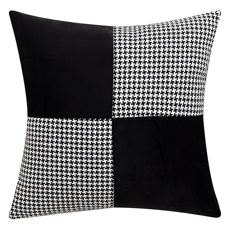Housse et housse de coussin  Velevt, Noir