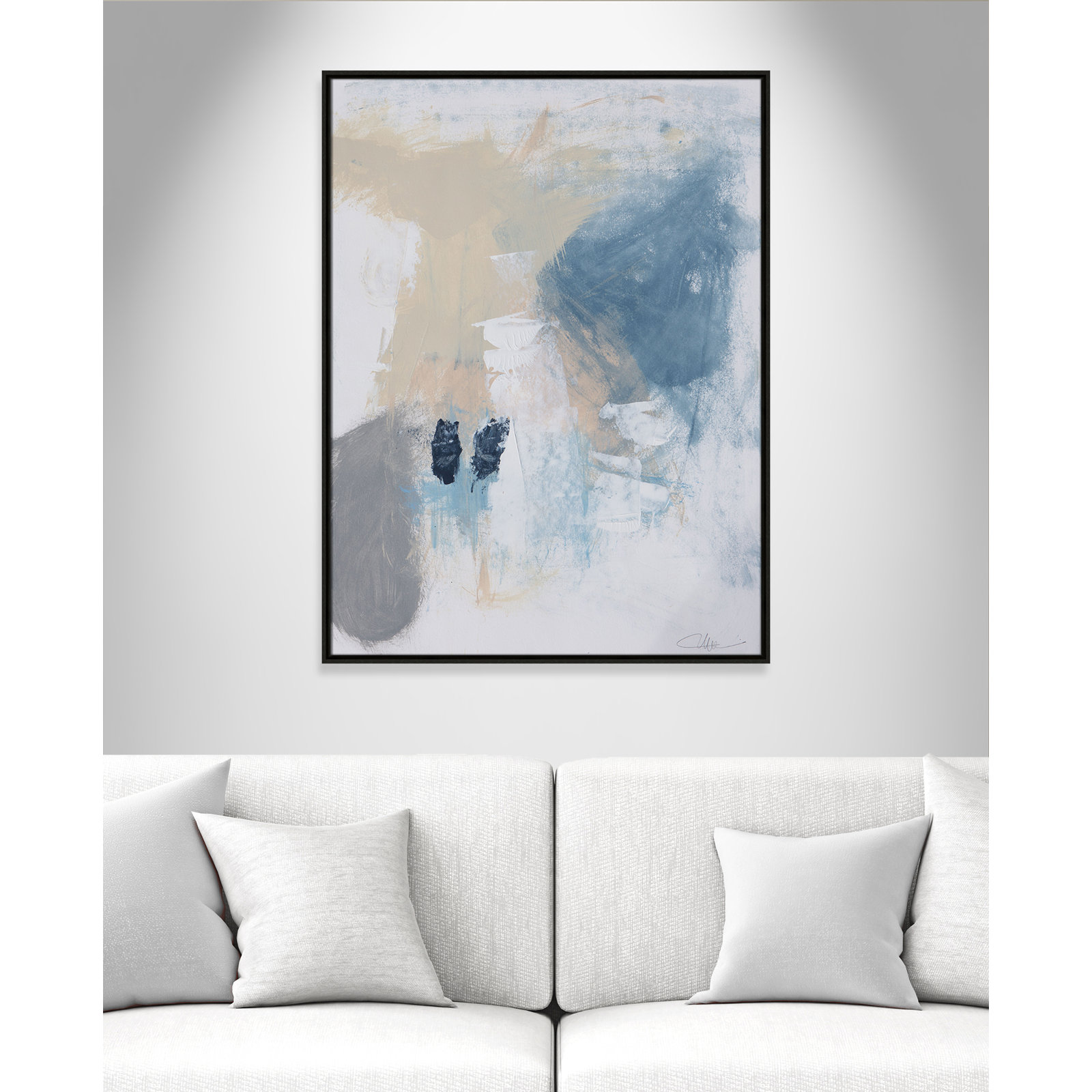 Coastal Carnival Collection "Coastal Carnival II" Print, Espresso Floater Framed Canvas, No Mat, 41.5" H x 31.5" W x 2" D