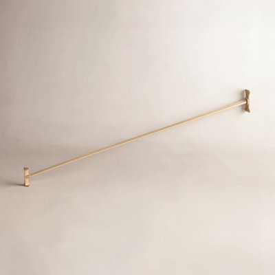 60" Brass Straight Shower Curtain Rod