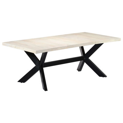 Arceneaux Mango Rectangular Wood Top Dining Table