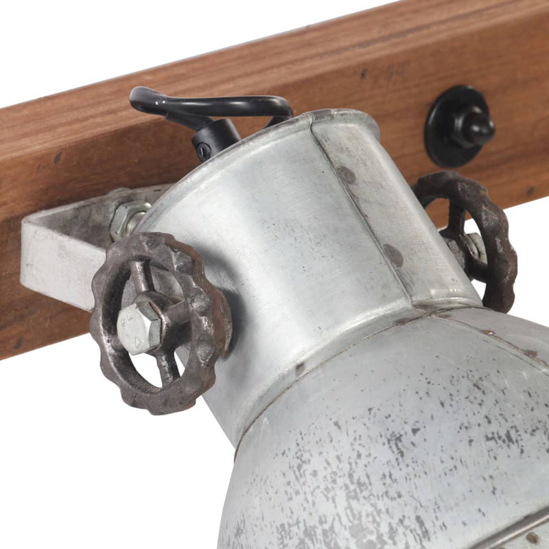 Julie Industrial Wall Lamp, Brown, Silver