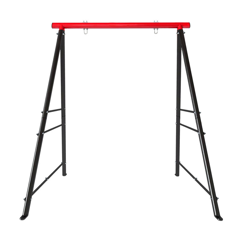Red and Black Metal Indoor/Outdoor Swing Frame