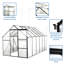 Serre toutes saisons 6 pi x 12 pi - Polycarbonate avec cadre robuste et système de drainage pour la base extérieure galvanisée