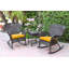 Chaise berçante en osier et table de bout avec coussins Windsor-33388905-33388908